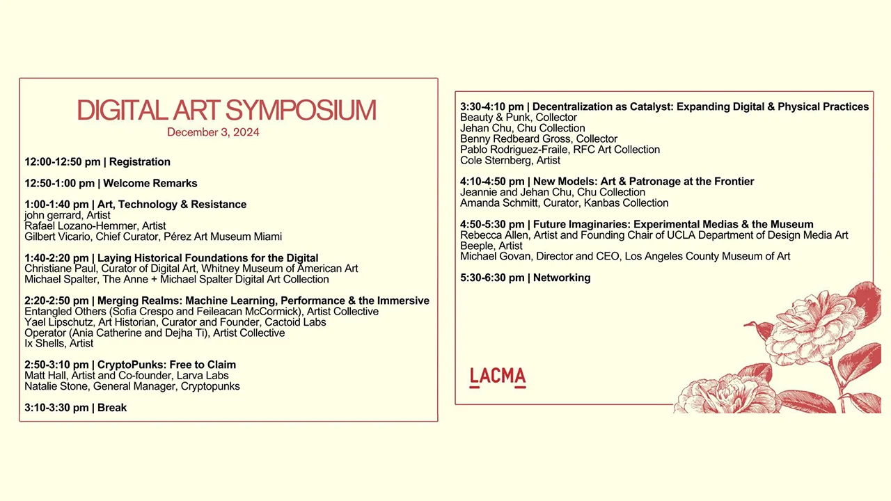 LACMA Digital Art Symposium - Schedule