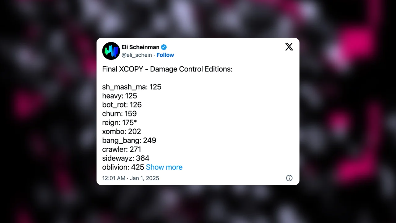 XCOPY DAMAGE CONTROL - Final Editions